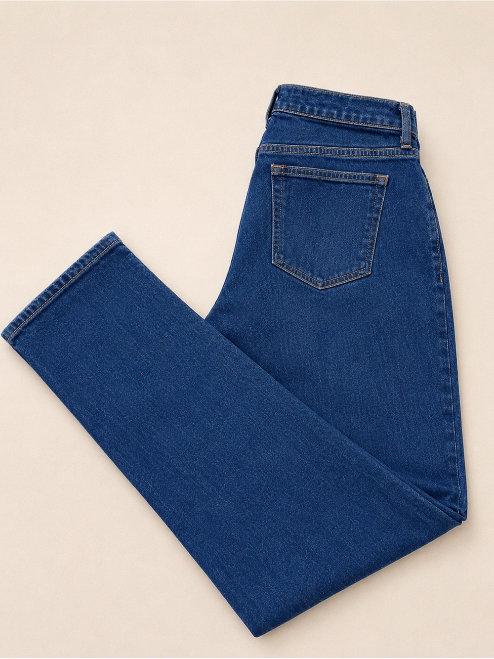 Abercrombie & Fitch Dark Blue Denim Jeans - Straight Mid Rise